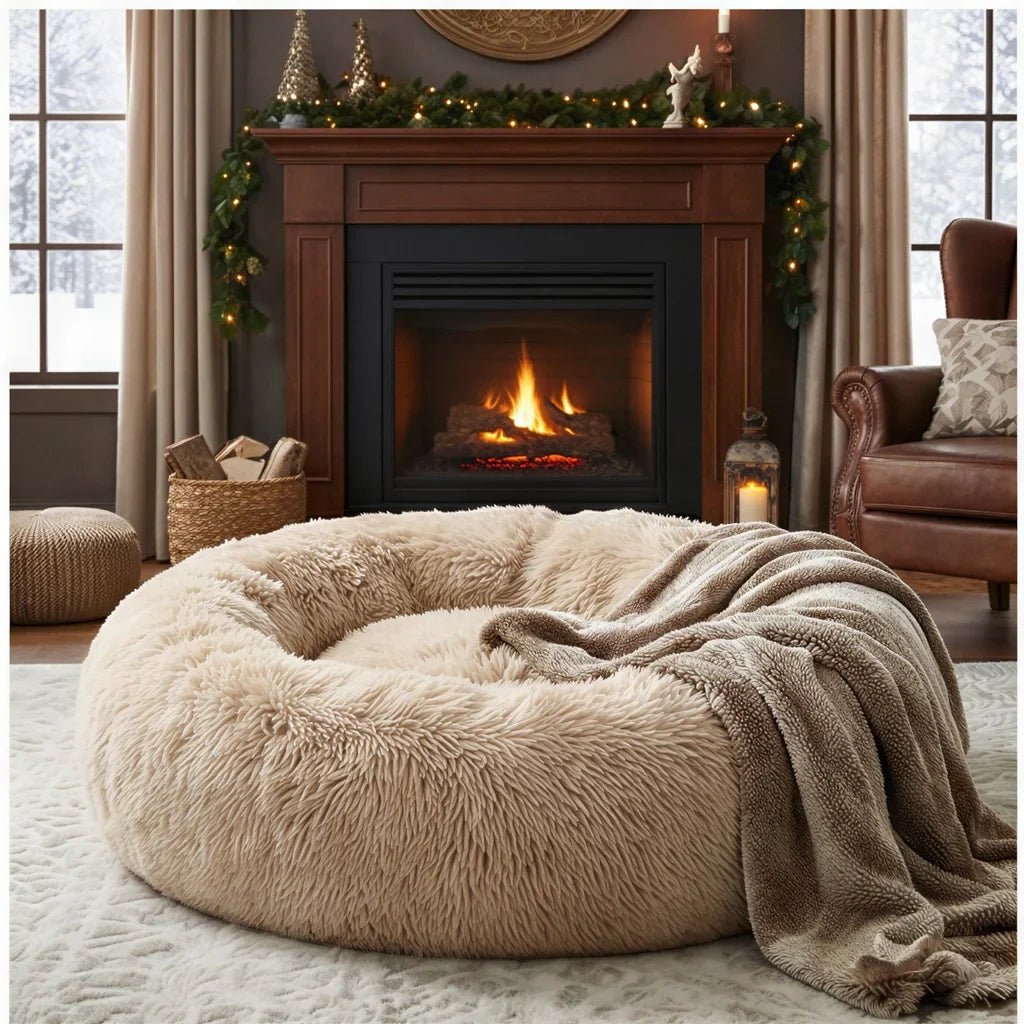 Lit Rond Super Doux pour Animaux - Confort Ultime pour Votre Compagnon - Mon Compagnon Douillet
