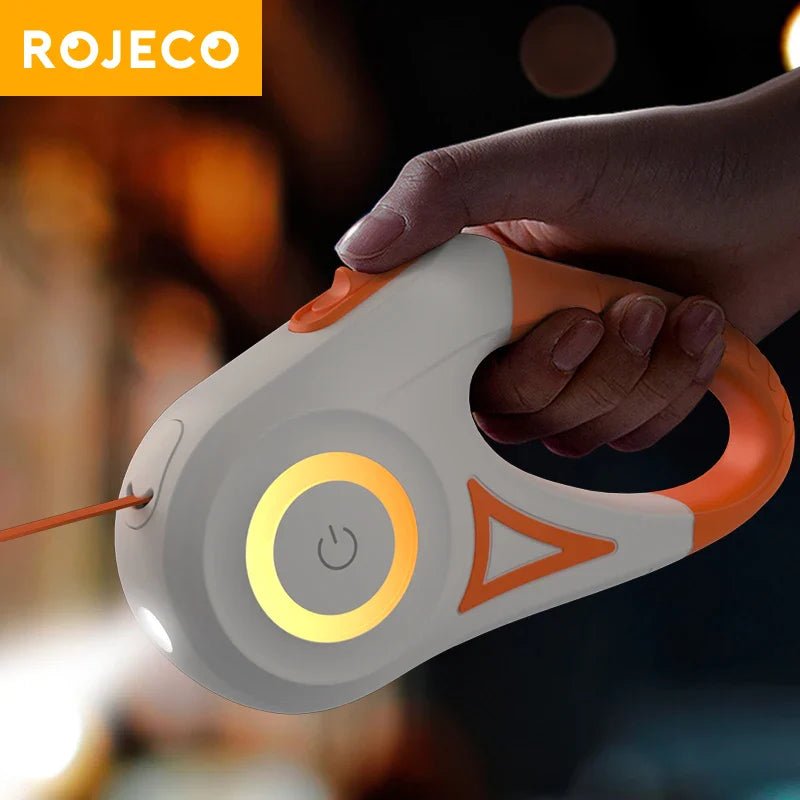 Laisse Automatique ROJECO 5M - Promenade Nocturne Sécurisée - Mon Compagnon Douillet