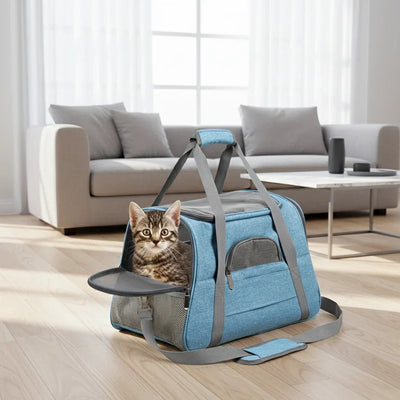 Transporteur Douillet pour Chats - Voyagez avec style et confort!