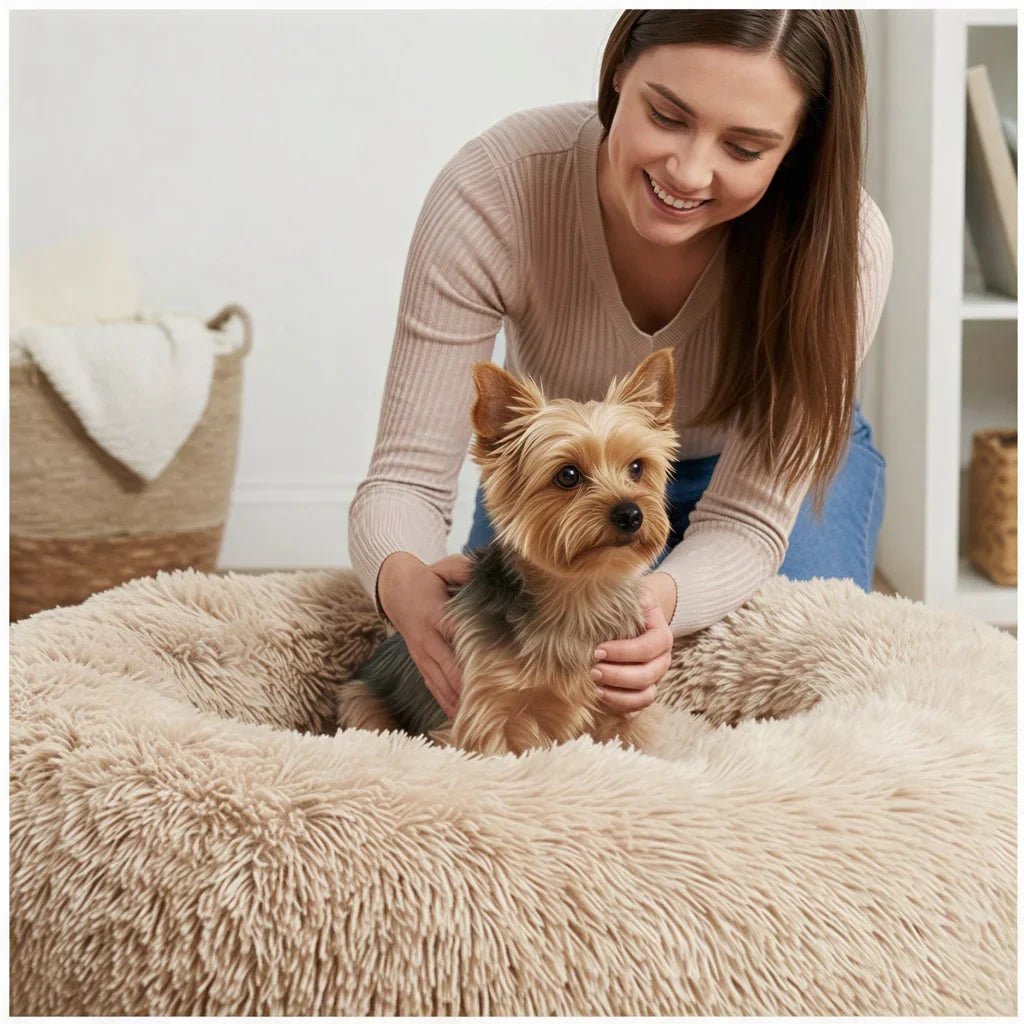 Lit Rond Super Doux pour Animaux - Confort Ultime pour Votre Compagnon - Mon Compagnon Douillet